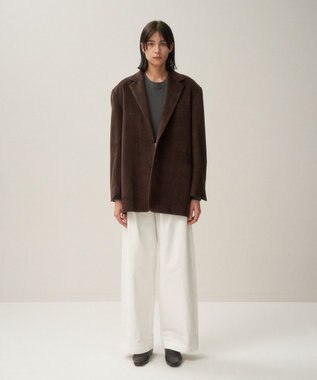 ATON NIDOM COTTON | タックワイドパンツ WHITE