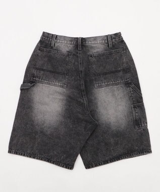 WEGO ダブルニーダメージデニムショーツ デニムブラックソノタ