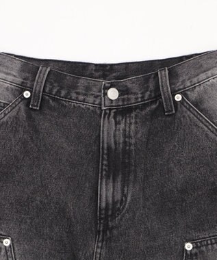 WEGO ダブルニーダメージデニムショーツ デニムブラックソノタ