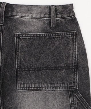 WEGO ダブルニーダメージデニムショーツ デニムブラックソノタ