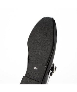 ing <ing>【WEB限定】ストラップフラットシューズ ブラックエナメル