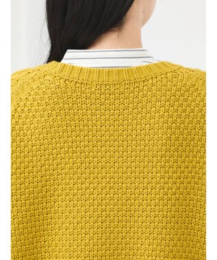 earth music&ecology ウォッシャブルケーブルプルオーバー Mustard