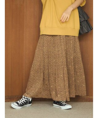 Green Parks シフォンＪＱアソートプリーツスカート Leopard