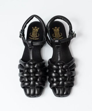 BONTRE 【BONTRE/ボントレ】グルカ風編み上げサンダル ブラック