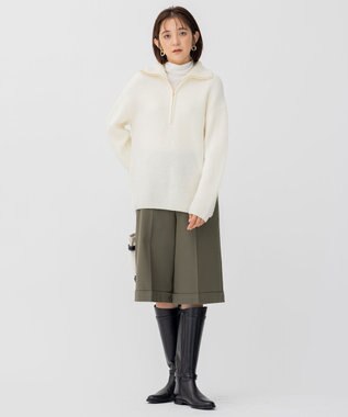 23区 【CLASSY.1月号掲載】スムージーコットン シアー ニット ホワイト系