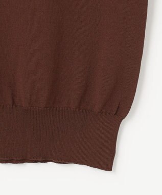 Feroux 【接触冷感】パール付きノースリーブ ニット ダークブラウン系