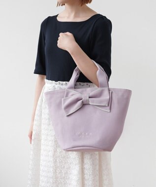 TOCCA RIBBON KNOT CANVASTOTE キャンバストート ライラック系