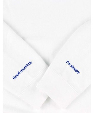 une nana cool 【綿混】あくびのお嬢さんのブークレー裏毛フーディー ホワイト