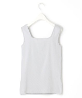 ICB 【新色追加・WEB限定カラーあり・洗える】ブロードステッチリブ タンクトップ ライトグレー系