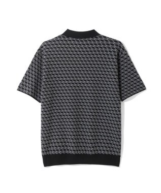 ZERO HALLIBURTON 半袖モノグラムニットポロシャツ ZHG-M5A4d 85116 ブラック