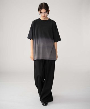 WEGO 【ユニセックス着用ITEM/MLサイズ展開】グラデーションワンポイントT（SS） ブラックその他
