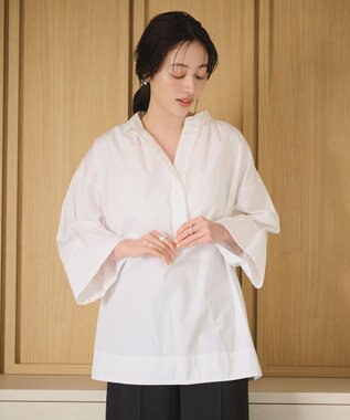 #Newans 【ANSWER for ヘルシーカジュアル】ワイドスリーブシャツ ホワイト系