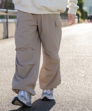 WEGO ナイロンカーゴパンツ ベージュ