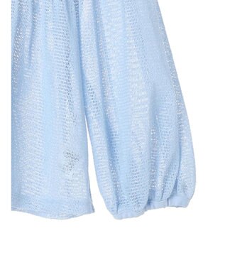 earth music&ecology マルチｗａｙカラーメッシュブラウス Light Blue