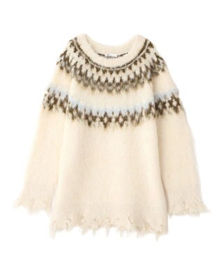 CRAFT STANDARD BOUTIQUE ノルディック起毛ニットプルオーバー Ivory