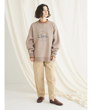 CRAFT STANDARD BOUTIQUE 綿ピーチ綺麗シルエットパンツ Beige