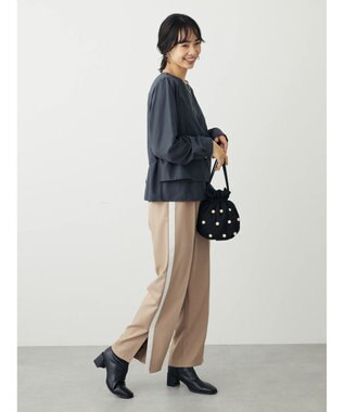 Green Parks レイヤード風ビスチェブラウス Charcoal Gray