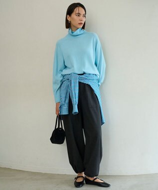 UNFILO L ライトフランネル イージーパンツ チャコール