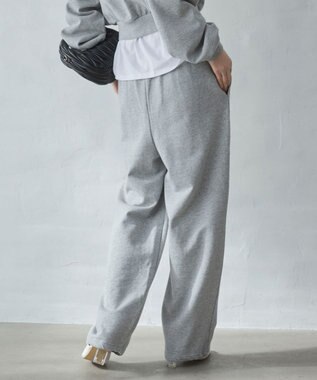 WEGO 【ウエストゴム/XSSMサイズ展開】スウェットワイドパンツ 杢グレー