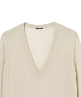 JOSEPH 【洗える】キャッシュエアー　Vネックニット Ruby