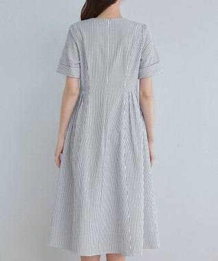 Tiaclasse 【洗える】サッカーストライプワンピース オフストライプ