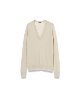 JOSEPH 【洗える】キャッシュエアー　Vネックニット Ruby