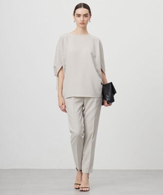 ICB L 【新色追加・WEB限定カラーあり・接触冷感・UVケア・速乾・防シワ・洗える】 FluidBackSatin  ドロストパンツ トープ系