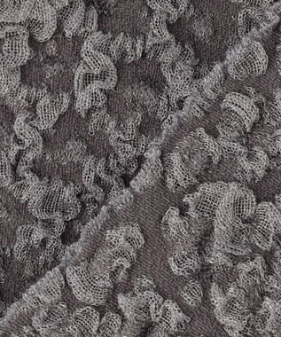 自由区 【カトリエムブーケ】Une forme bosselee ギャザーディテールボタンフロントプルオーバー グレー