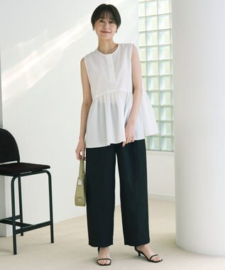 UNFILO カーブワイドパンツ ブラック