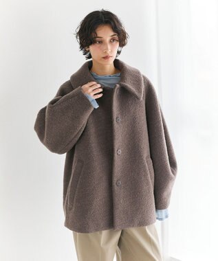 #Newans 【昨年即完売コート新色追加！】プードルコクーンコート モカブラウン