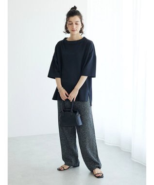 CRAFT STANDARD BOUTIQUE リンクス編みニットパンツ Black