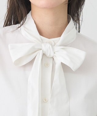 earth music&ecology 2wayボウタイブラウス Off White