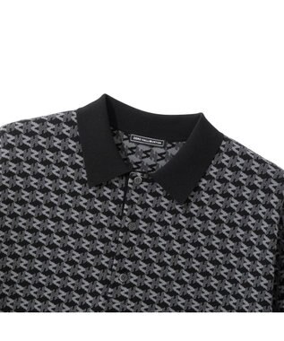 ZERO HALLIBURTON 半袖モノグラムニットポロシャツ ZHG-M5A4d 85116 ブラック