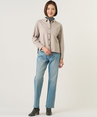 J.PRESS LADIES S 【季節の変わり目に】TWILL NEEDLE シャツ ベージュ系