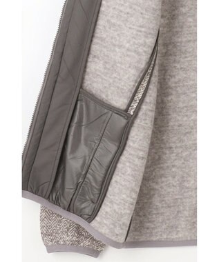 DAKS ツイーディフリース ブルゾン ライトグレー