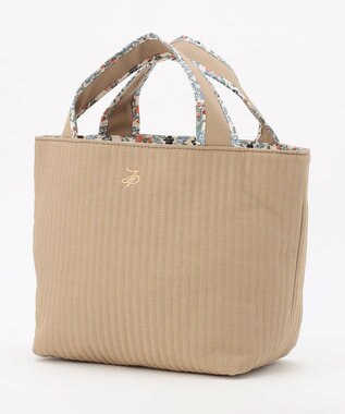 J.PRESS LADIES 【WEB限定カラーあり・リバーシブル】キルティング ミニトートバッグ モカ系