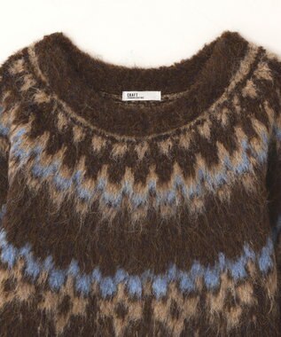 CRAFT STANDARD BOUTIQUE ノルディック起毛ニットプルオーバー Brown