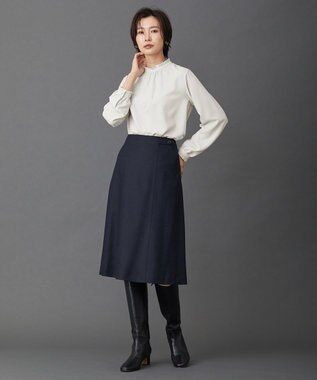 J.PRESS LADIES アクアレジェンドウールジャージー スカート ネイビー系