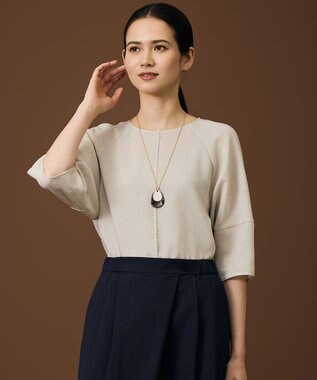 自由区 【カタログ掲載・人気素材・NEWデザイン】ラスティックメッシュラグランスリーブ ブラウス