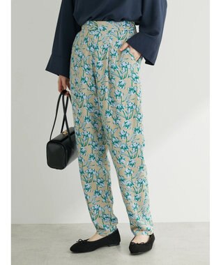 Green Parks Ｂ．レーヨン混プリントパンツ Gray