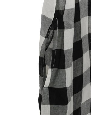 Green Parks インド綿 ギンガムチェックノースリーブワンピース Gingham Check