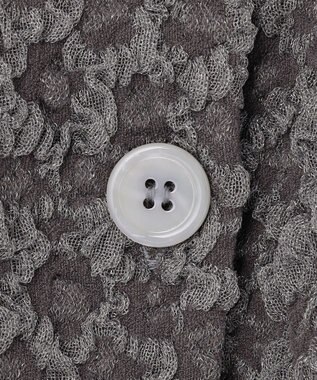 自由区 【カトリエムブーケ】Une forme bosselee ギャザーディテールボタンフロントプルオーバー グレー