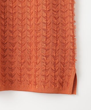 自由区 L 【セットアップ対応・洗える】シアーカットジャカード スカート グラムレッド