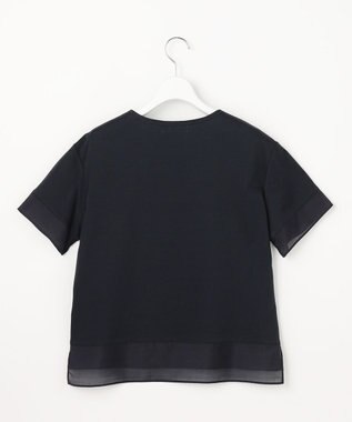 J.PRESS LADIES S 【シーンレスに活躍】コットンスムース シアーデザイン カットソー ネイビー系