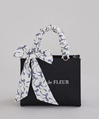 Maison de FLEUR スカーフ付きギャザーハンドル２Ｗａｙバッグ
