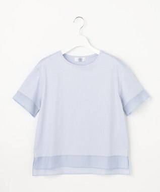 J.PRESS LADIES S 【シーンレスに活躍】コットンスムース シアーデザイン カットソー サックスブルー系