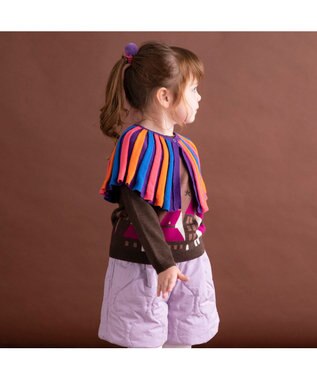 ami amie リバーシブルカラフル付け衿　親子兼用OK パープル