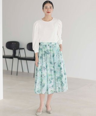 組曲 ライトアムンゼンジャージーバックリボン トップス アイボリー系