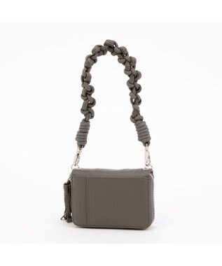 UNBILLION ペルケ perche / ドット型押し・ジャバラチャームウォレットショルダー GY