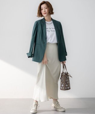 23区 【洗える】カラーロゴ Tシャツ ホワイト系